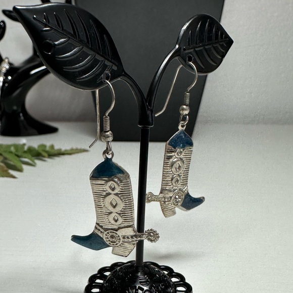 Cowboy Boot Drop Eawrrings - Picture 4 of 5